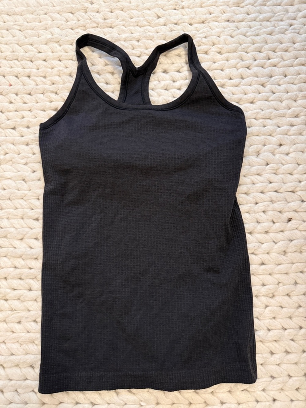 Lululemon Athletica  Ebb to Street Black Racerback Tank